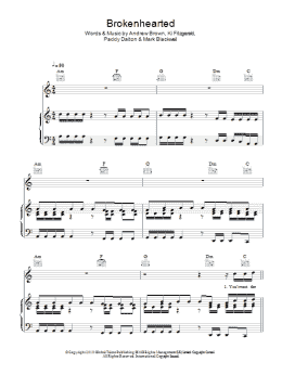 page one of Brokenhearted (Piano, Vocal & Guitar Chords)