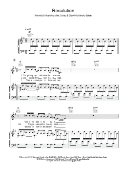 page one of Resolution (Piano, Vocal & Guitar Chords)