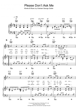 page one of Please Don't Ask Me (Piano, Vocal & Guitar Chords)