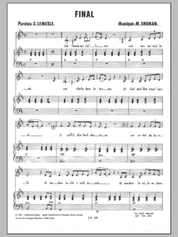 page one of Final (Piano & Vocal)