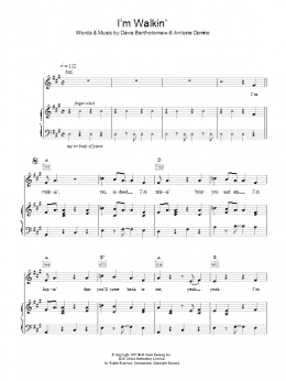 page one of I'm Walkin' (Piano, Vocal & Guitar Chords)