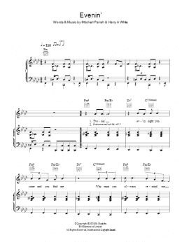 page one of Evenin' (Piano, Vocal & Guitar Chords)