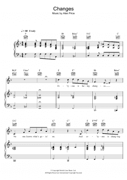 page one of Changes (Piano, Vocal & Guitar Chords)