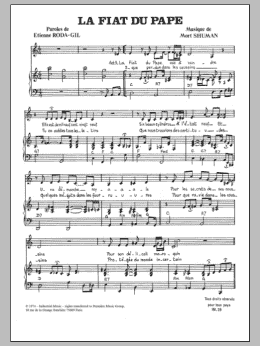 page one of La Fiat Du Pape (Piano & Vocal)