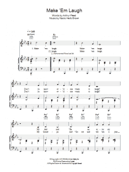 page one of Make 'Em Laugh (Piano, Vocal & Guitar Chords)