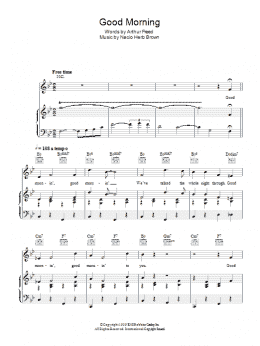 page one of Good Morning (from Singin' In The Rain) (Piano, Vocal & Guitar Chords)