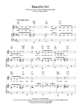 page one of Beautiful Girl (from Singin' In The Rain) (Piano, Vocal & Guitar Chords)