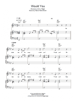 page one of Would You? (Piano, Vocal & Guitar Chords)