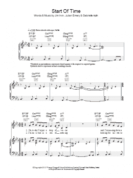 page one of Start Of Time (Piano, Vocal & Guitar Chords)