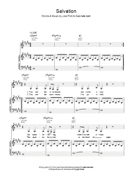 page one of Salvation (Piano, Vocal & Guitar Chords)