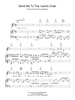 page one of Send Me To The 'Lectric Chair (Piano, Vocal & Guitar Chords)