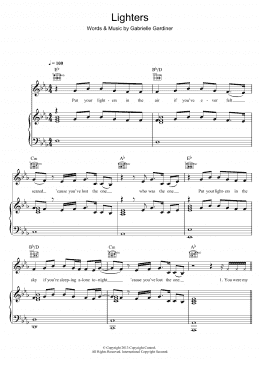 page one of Lighters (The One) (Piano, Vocal & Guitar Chords)