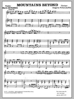 page one of Mountains Beyond (Piano & Vocal)