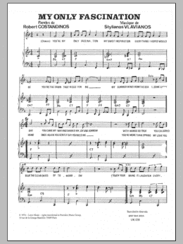page one of My Only Fascination (Piano & Vocal)