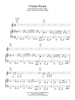 page one of I Follow Rivers (Piano, Vocal & Guitar Chords)