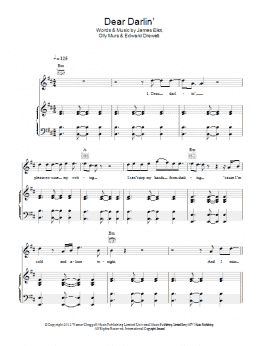 page one of Dear Darlin' (Piano, Vocal & Guitar Chords)