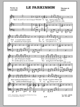 page one of Le Parkinson (Piano & Vocal)