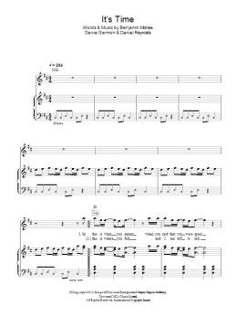 page one of It's Time (Piano, Vocal & Guitar Chords)