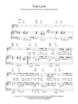 page one of True Love (Piano, Vocal & Guitar Chords)