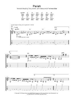 page one of Pariah (Guitar Tab)