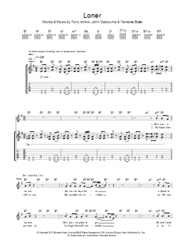 page one of Loner (Guitar Tab)
