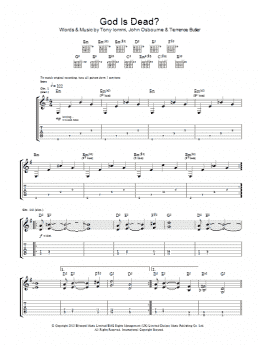 page one of God Is Dead? (Guitar Tab)