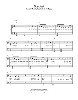 page one of Stardust (Easy Piano)