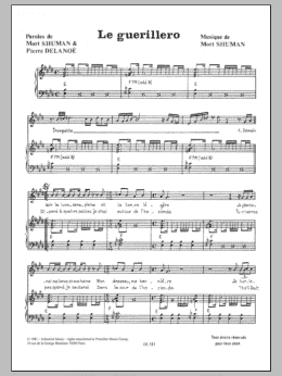 page one of Le Guerillero (Piano & Vocal)
