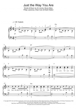 page one of Just The Way You Are (Beginner Piano (Abridged))