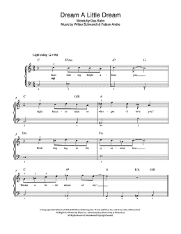 page one of Dream A Little Dream Of Me (Beginner Piano (Abridged))