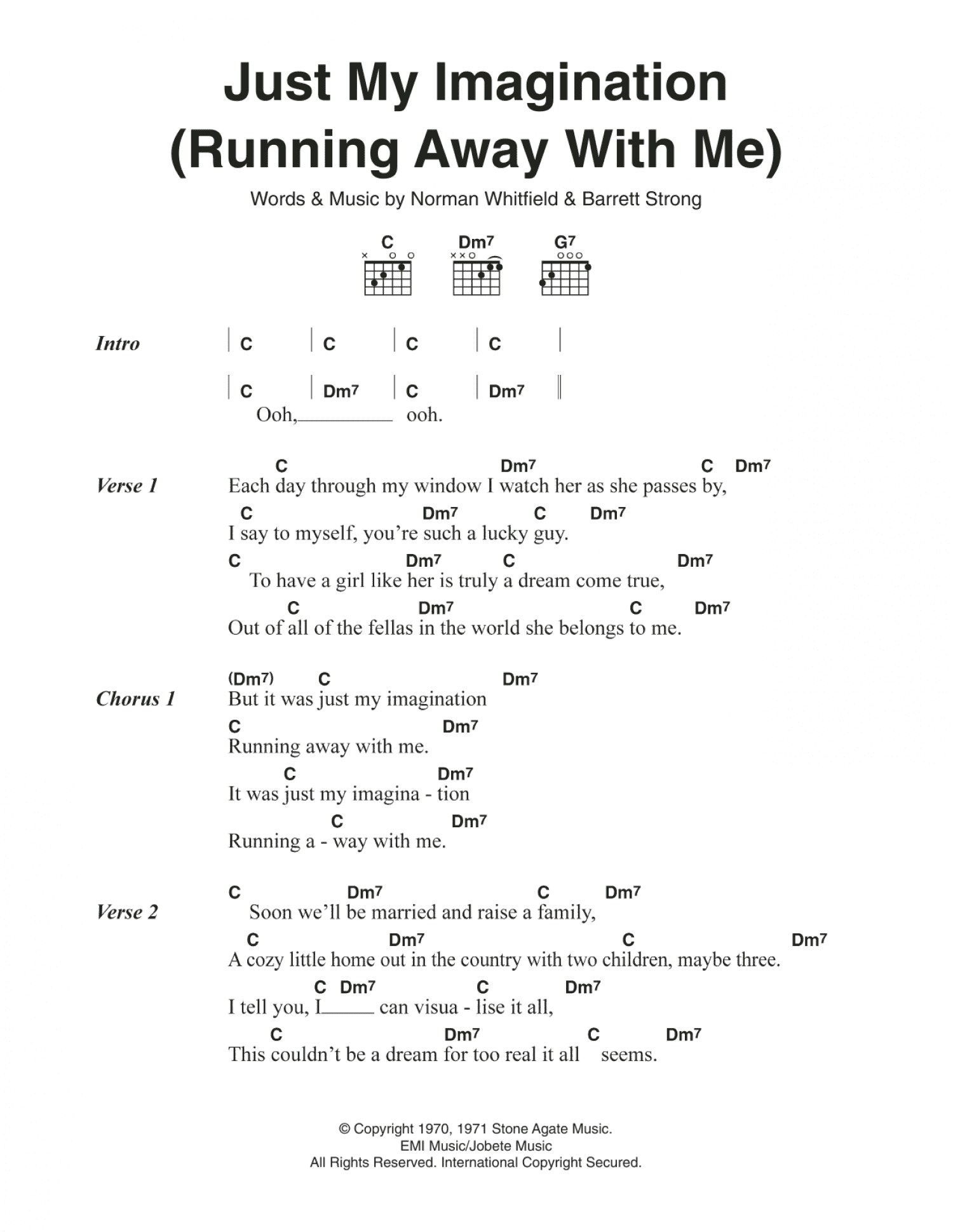 Just My Imagination (Running Away With Me) (Guitar Chords/Lyrics)