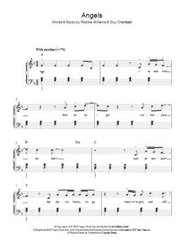 page one of Angels (Easy Piano)