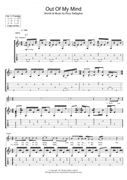 page one of Out Of My Mind (Guitar Tab)