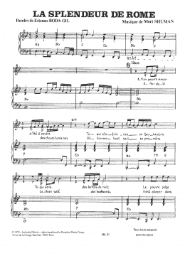 page one of La Splendeur De Rome (Piano & Vocal)
