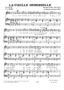 page one of La Vieille Demoiselle (Piano & Vocal)