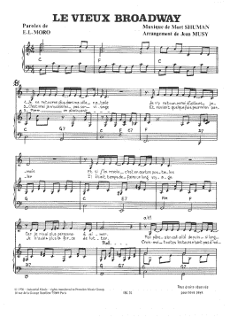 page one of Le Vieux Broadway (Piano & Vocal)