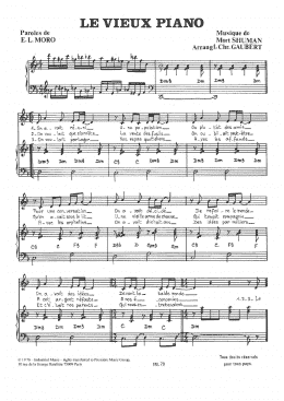 page one of Le Vieux Piano (Piano & Vocal)