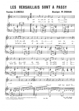 page one of Les Versaillais Sont A Passy (Piano & Vocal)