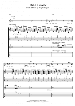page one of The Cuckoo (Guitar Tab)
