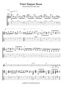 page one of Pistol Slapper Blues (Guitar Tab)