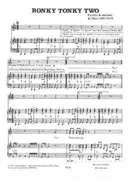 page one of Ronky Tonky Two (Piano & Vocal)