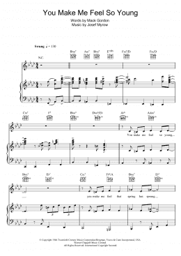 page one of You Make Me Feel So Young (Piano, Vocal & Guitar Chords)
