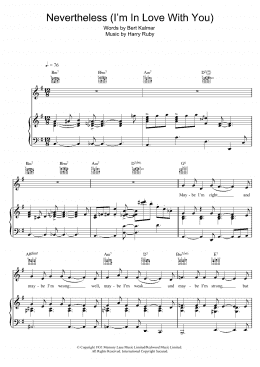 page one of Nevertheless (I'm In Love With You) (Piano, Vocal & Guitar Chords)