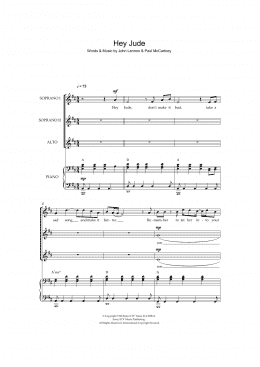 page one of Hey Jude (SSA Choir)