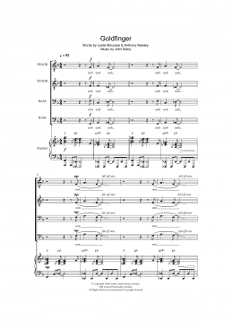 page one of Goldfinger (TTBB Choir)