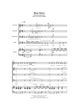 page one of Blue Moon (TTBB Choir)