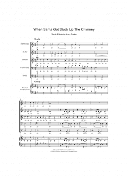 page one of When Santa Got Stuck Up The Chimney (SATB Choir)