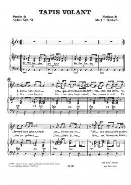 page one of Tapis Volant (Piano & Vocal)