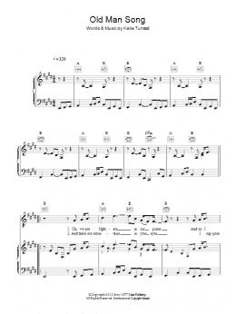 page one of Old Man Song (Piano, Vocal & Guitar Chords)