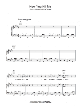 page one of How You Kill Me (Piano, Vocal & Guitar Chords)